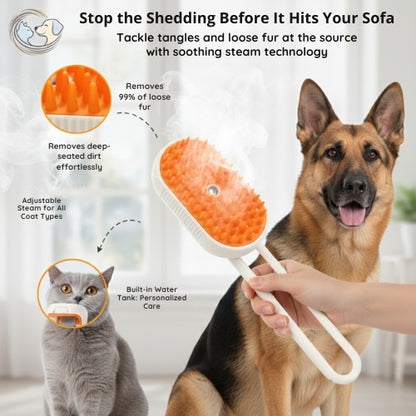 3-in-1 Steam Grooming Brush – Effortless Shedding Control for Cats & Pets